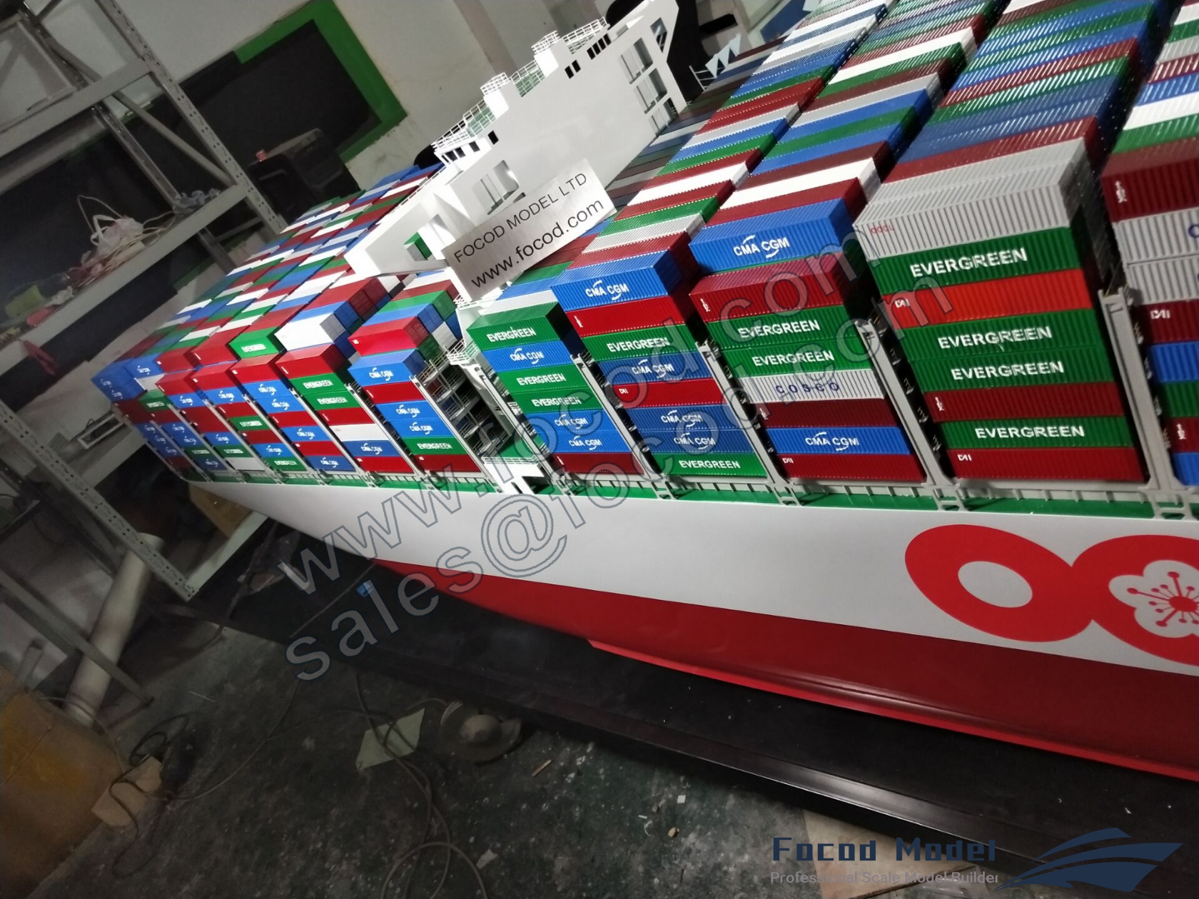 customized model of OOCL Hong Kong (world largest container ship)